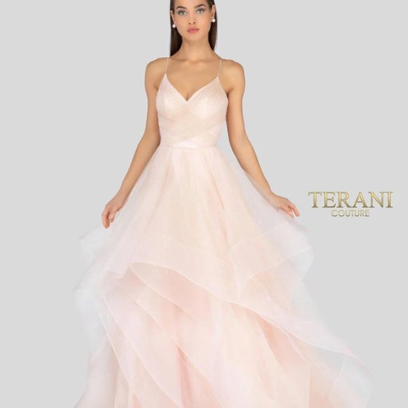 Terani Couture Dresses & Skirts - Terani Couture Ruffle Glittery Tulle Ball Gown